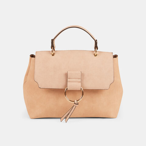 Bolso de mano con hebilla, Beige Bolso de mano con hebilla, Beige